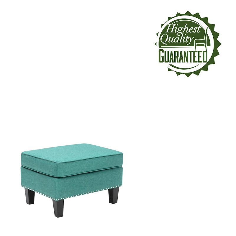 Repose-pieds ottoman d'appoint en tissu