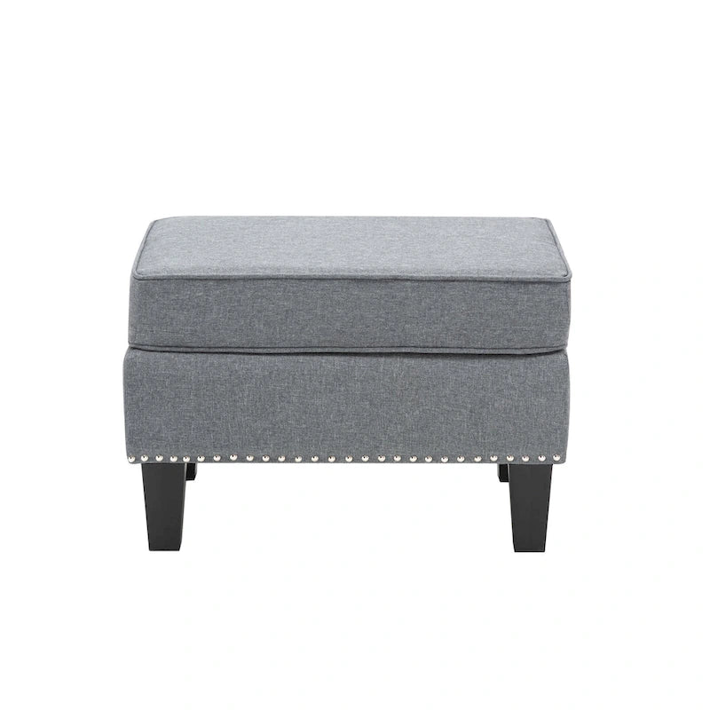 Repose-pieds ottoman d'appoint en tissu
