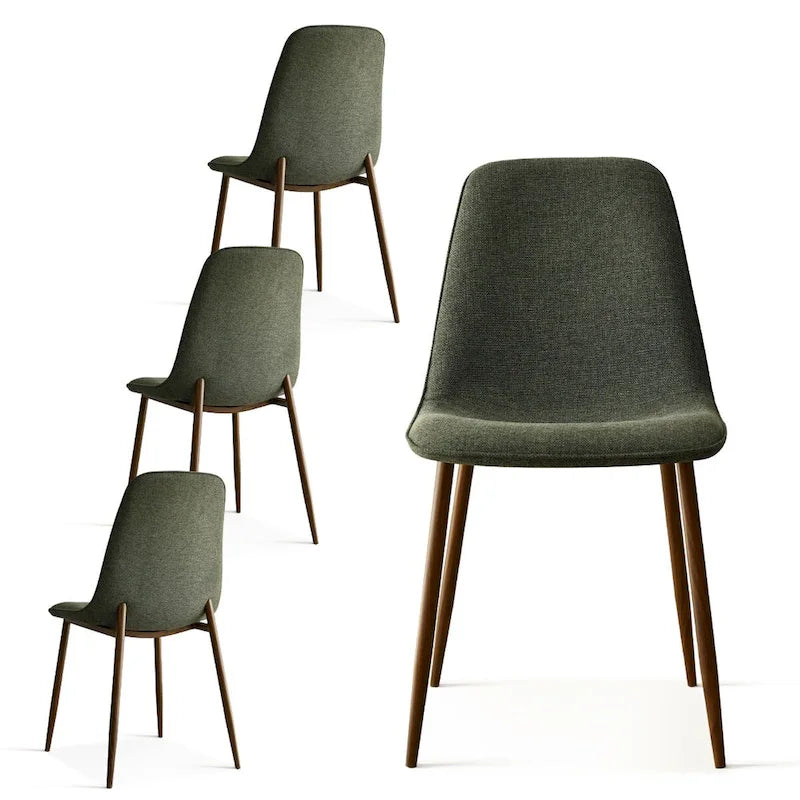Chaises de salle à manger modernes à dossier plein (lot de 4)