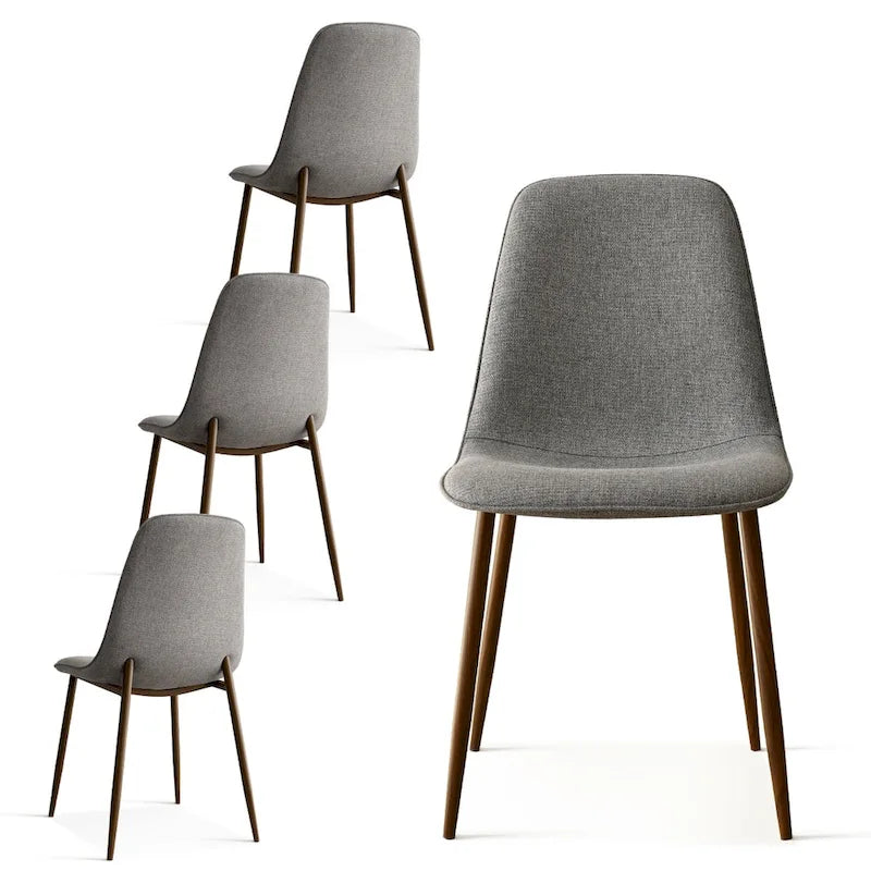 Chaises de salle à manger modernes à dossier plein (lot de 4)