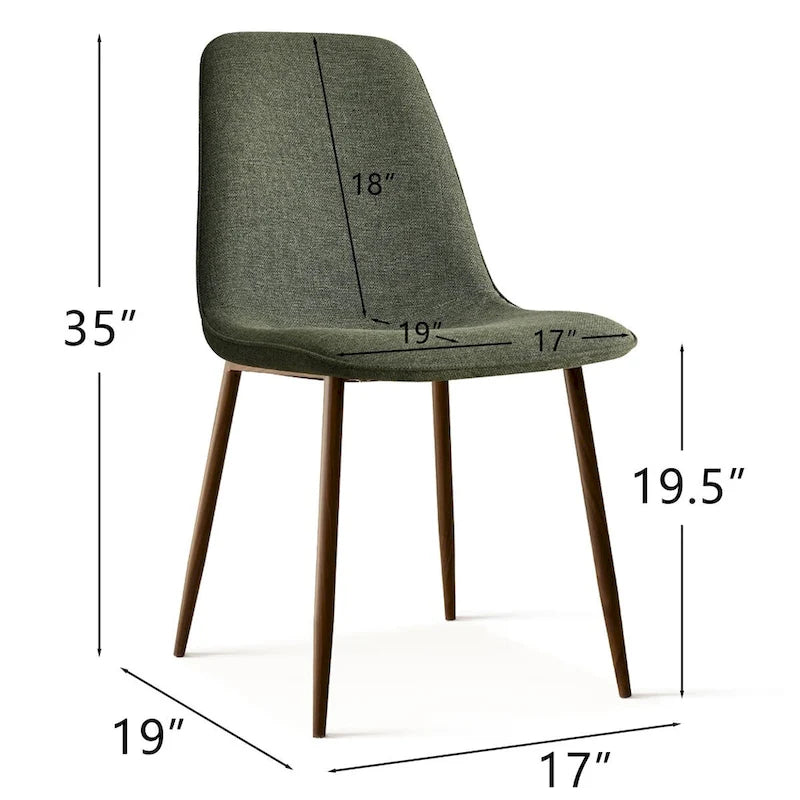 Chaises de salle à manger modernes à dossier plein (lot de 4)