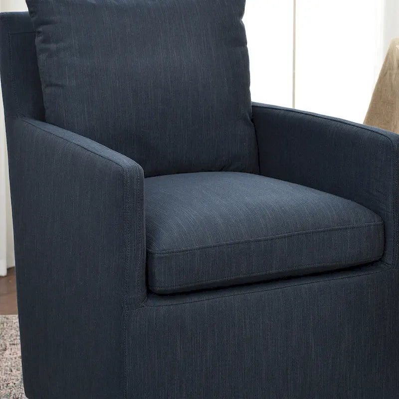 Fauteuil de salle à manger roulant rembourré en tissu haute performance (25)