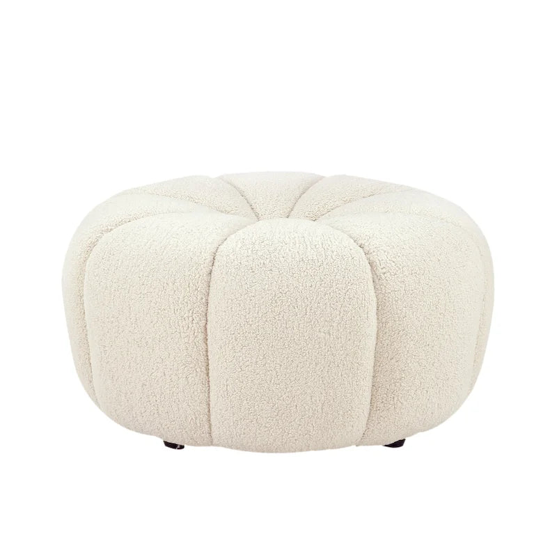 Pouf Pompéi Bouclé, Crème
