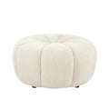 Pouf Pompéi Bouclé, Crème
