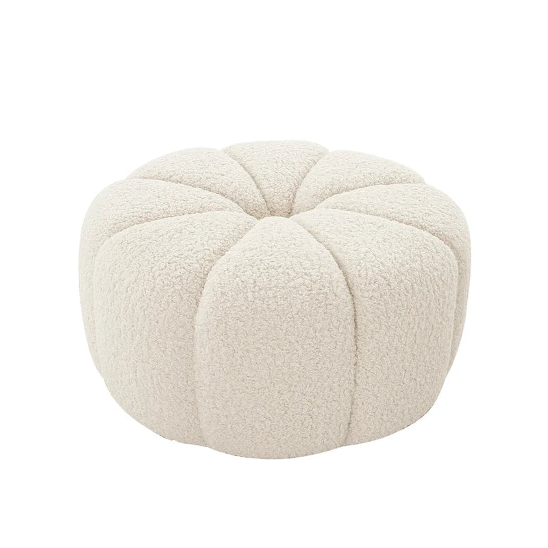 Pouf Pompéi Bouclé, Crème