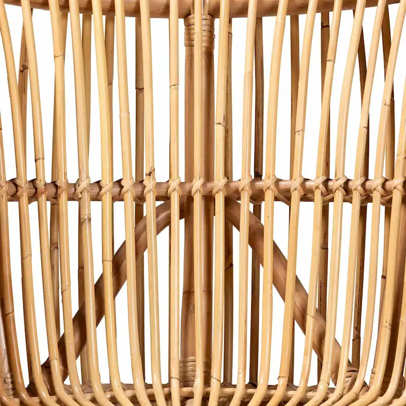 Fauteuil de salon moderne bohème en rotin naturel - Petit ou grand