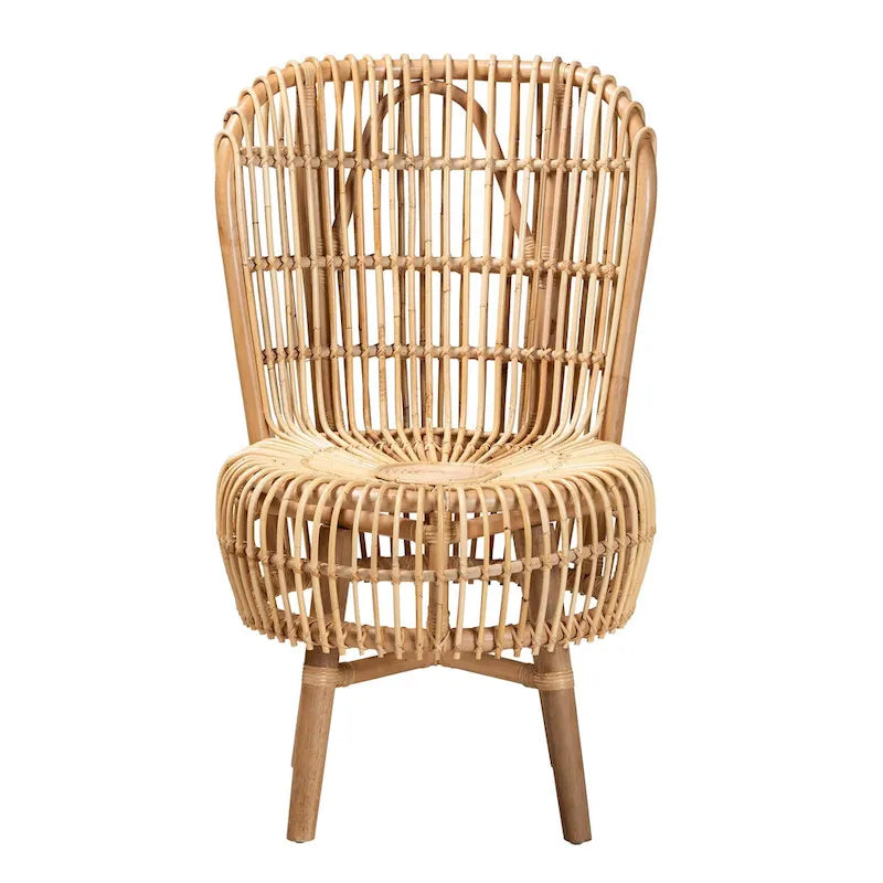 Fauteuil de salon moderne bohème en rotin naturel - Petit ou grand