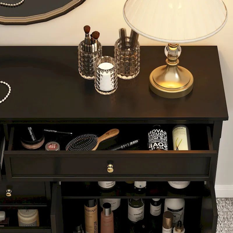 Commode Meuble de rangement moderne contemporain laqué