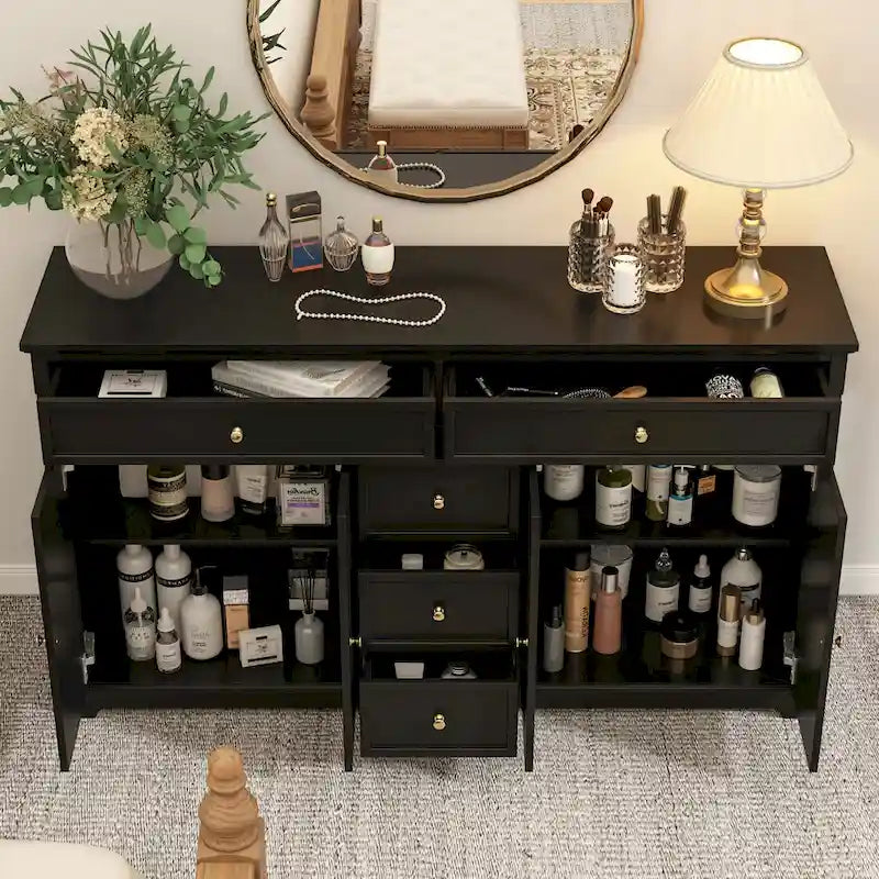 Commode Meuble de rangement moderne contemporain laqué