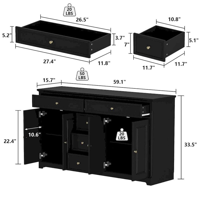 Commode Meuble de rangement moderne contemporain laqué