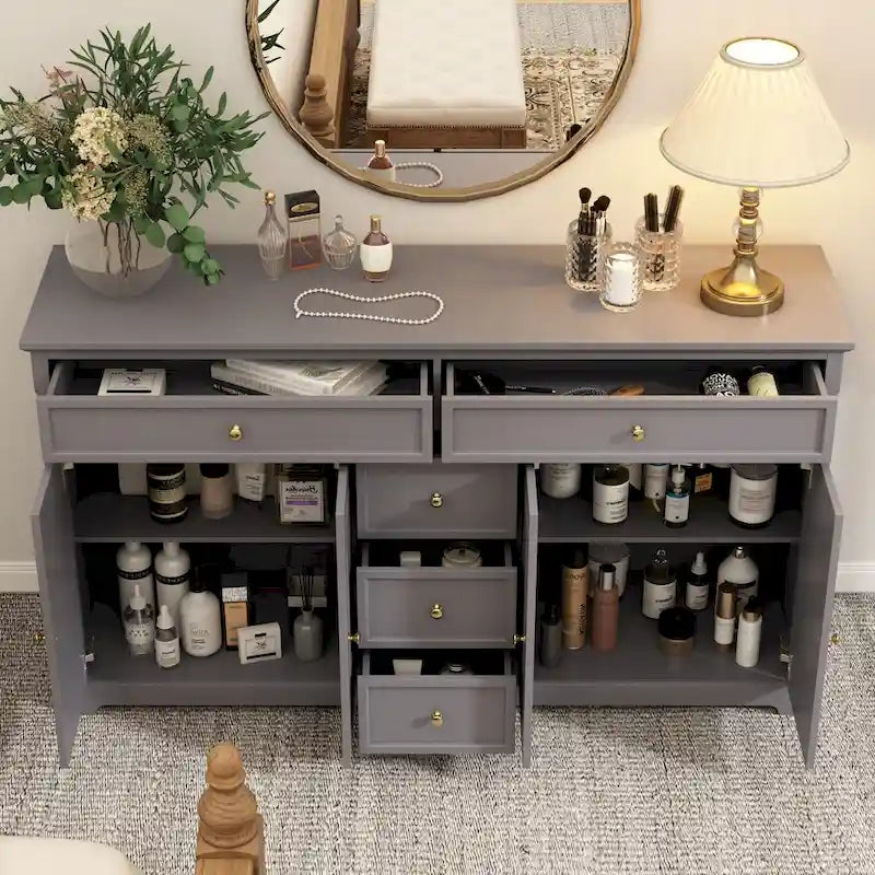 Commode Meuble de rangement moderne contemporain laqué