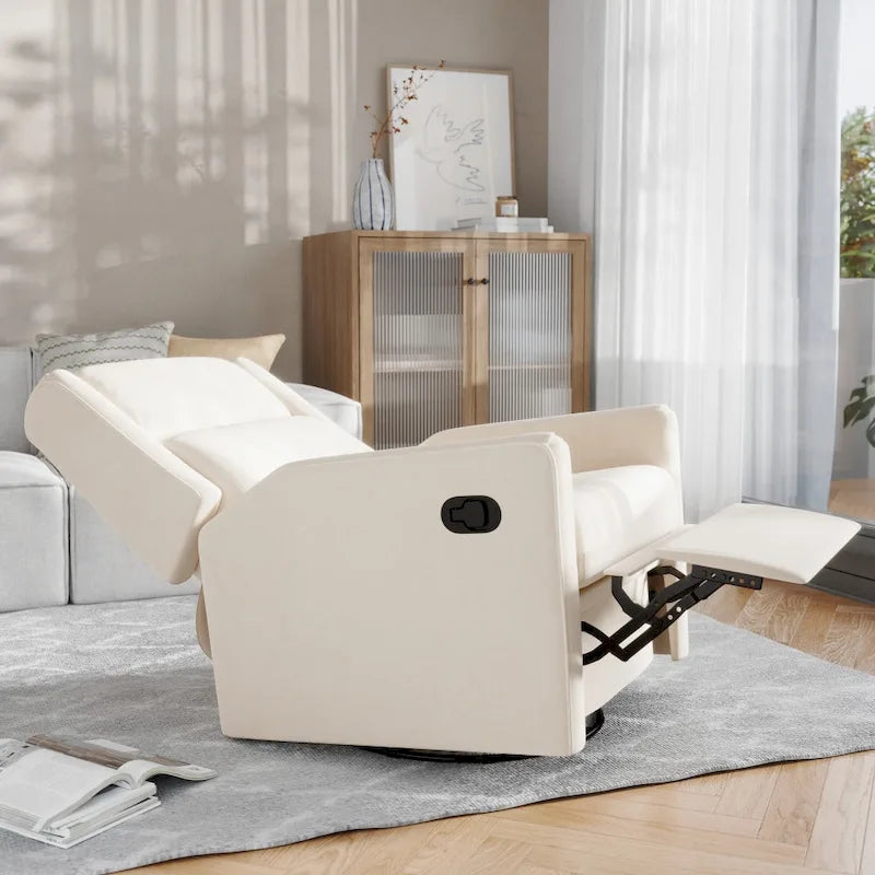 Fauteuil inclinable à bascule manuel avec fonctions pivotante et de glisse