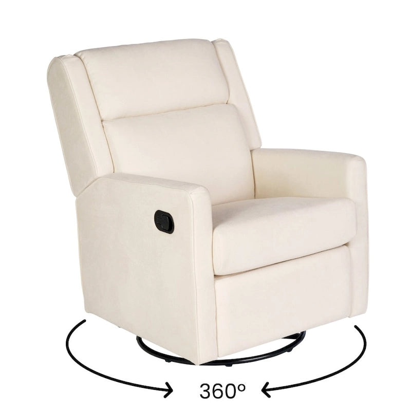 Fauteuil inclinable à bascule manuel avec fonctions pivotante et de glisse