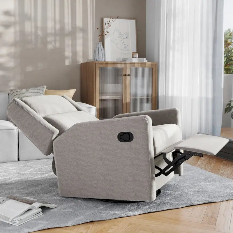 Fauteuil inclinable à bascule manuel avec fonctions pivotante et de glisse