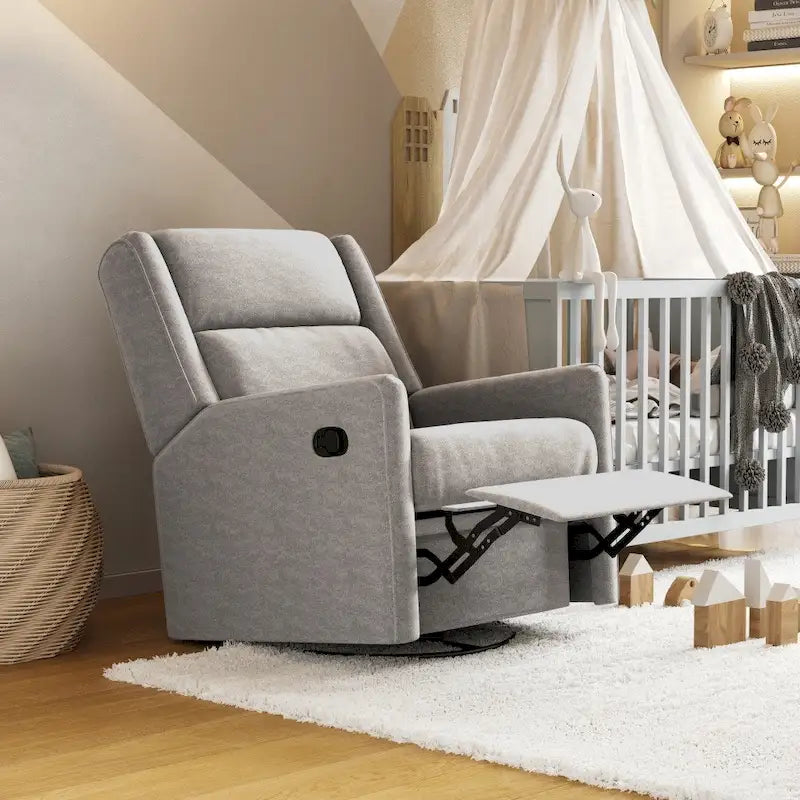 Fauteuil inclinable à bascule manuel avec fonctions pivotante et de glisse