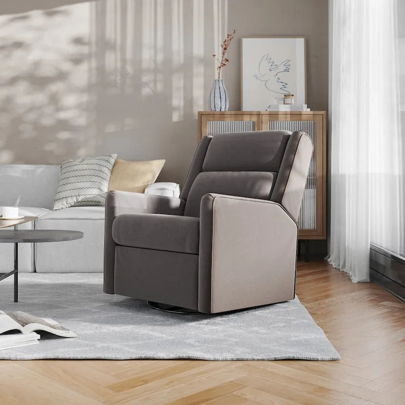 Fauteuil inclinable à bascule manuel avec fonctions pivotante et de glisse