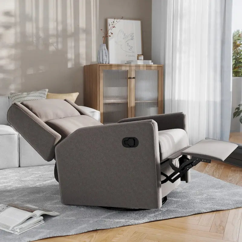 Fauteuil inclinable à bascule manuel avec fonctions pivotante et de glisse