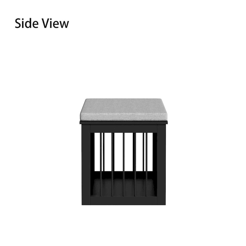 Niche Chic pour Animaux : Cage de Luxe en Bois pour Chien & Banc Designer pour la Maison - 47.2