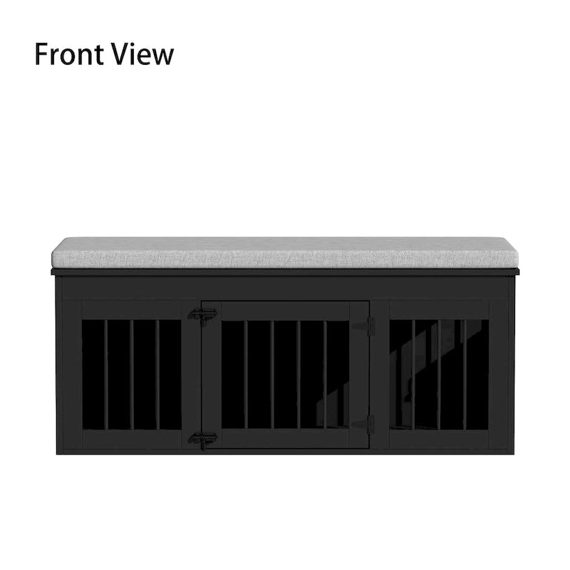 Niche Chic pour Animaux : Cage de Luxe en Bois pour Chien & Banc Designer pour la Maison - 47.2