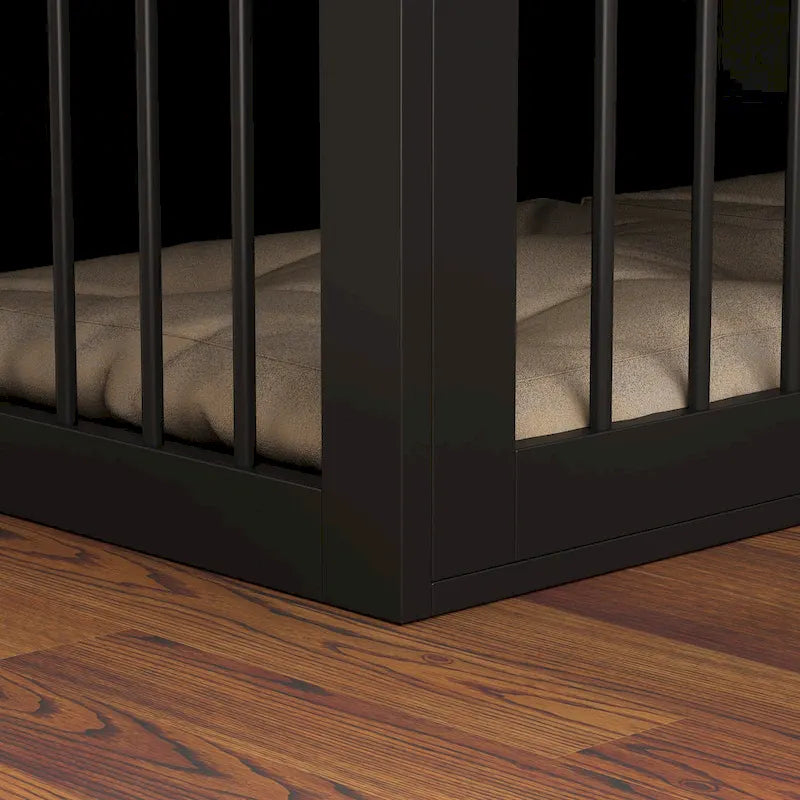 Niche Chic pour Animaux : Cage de Luxe en Bois pour Chien & Banc Designer pour la Maison - 47.2