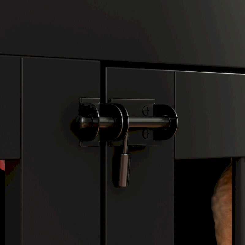 Niche Chic pour Animaux : Cage de Luxe en Bois pour Chien & Banc Designer pour la Maison - 47.2