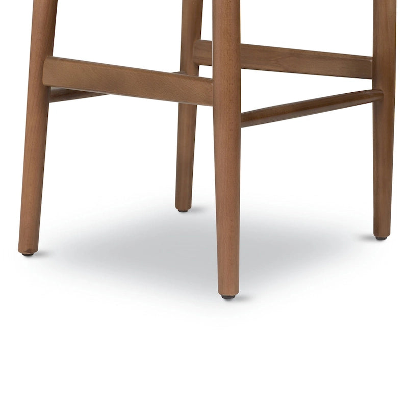 Tabouret de comptoir, hauteur d'assise 23,5 po - Bois massif avec assise tressée