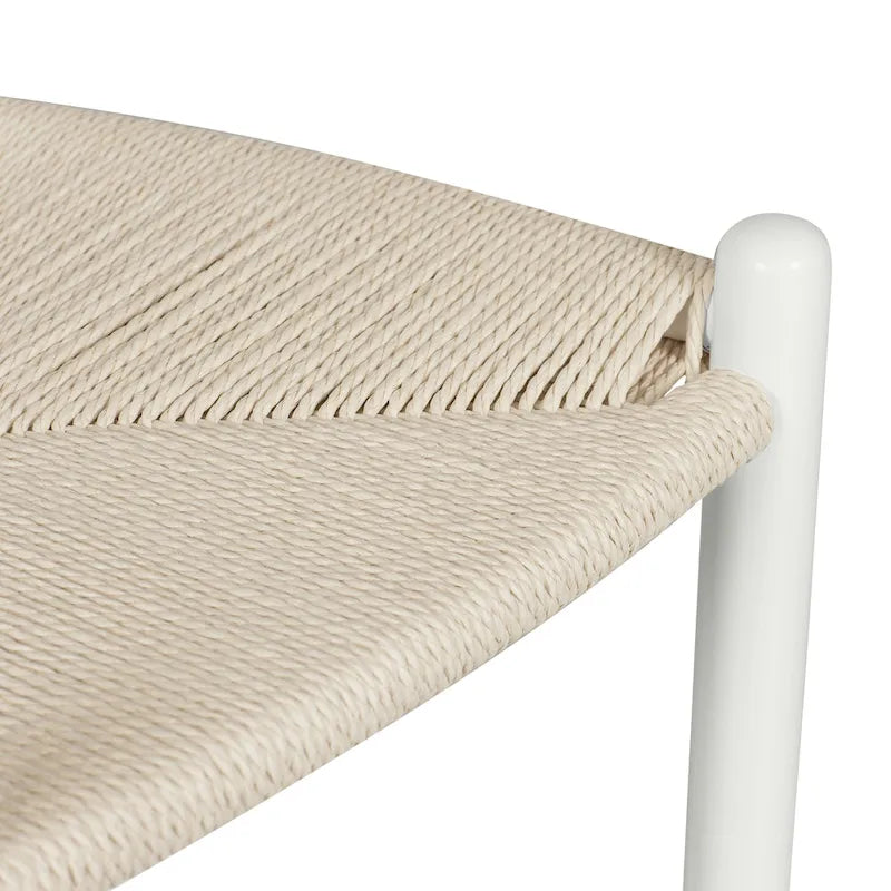 Tabouret de comptoir, hauteur d'assise 23,5 po - Bois massif avec assise tressée