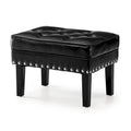 Repose-pieds ottoman touffeté en cuir PU, style Mid-century, 22W
