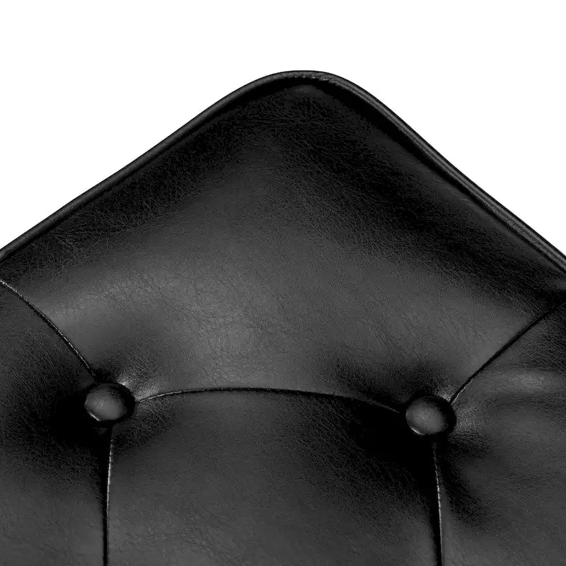 Repose-pieds ottoman touffeté en cuir PU, style Mid-century, 22W