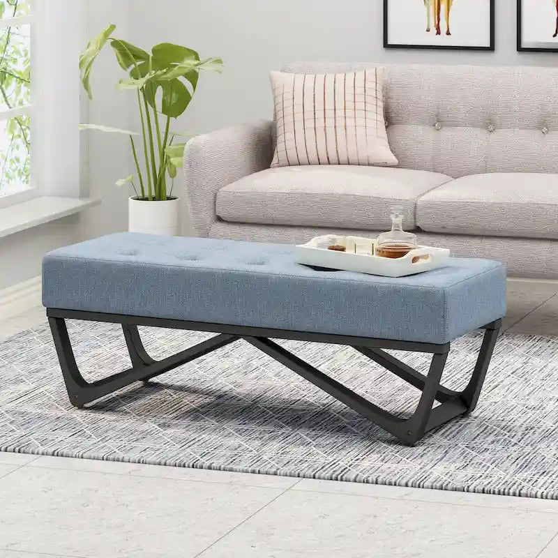 Banc rembourré moderne pour chevet, salon et entrée