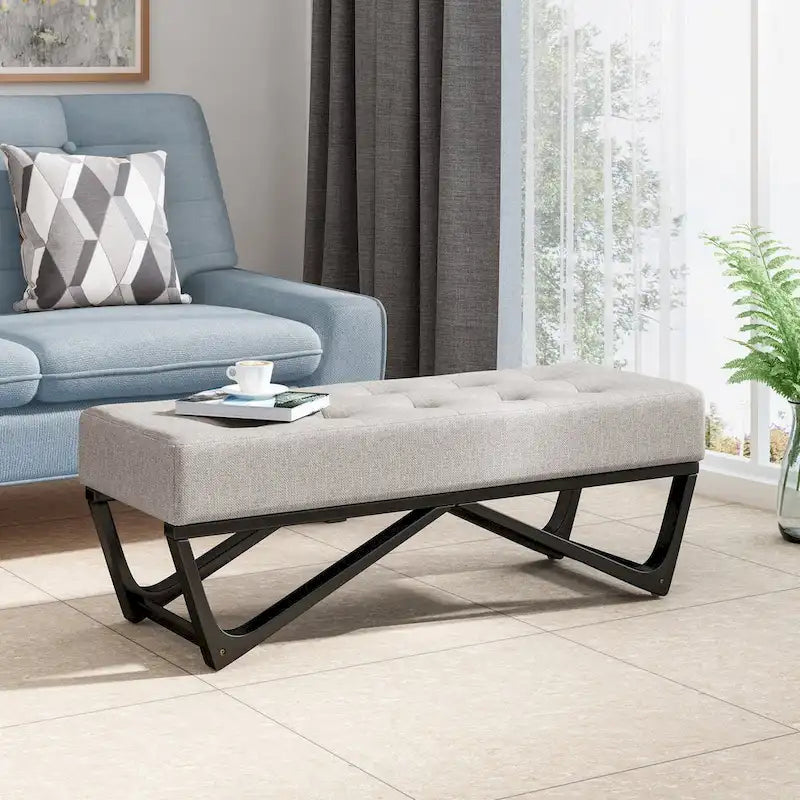 Banc rembourré moderne pour chevet, salon et entrée