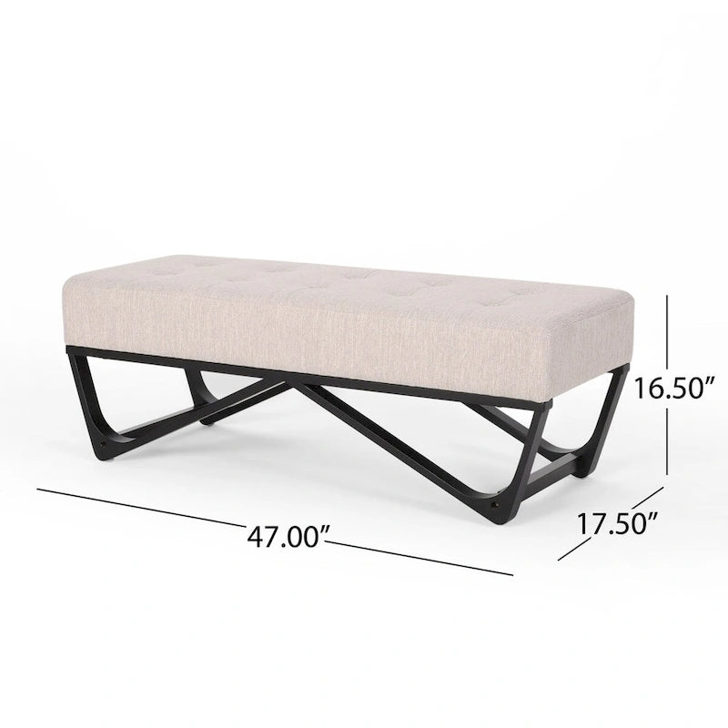 Banc rembourré moderne pour chevet, salon et entrée