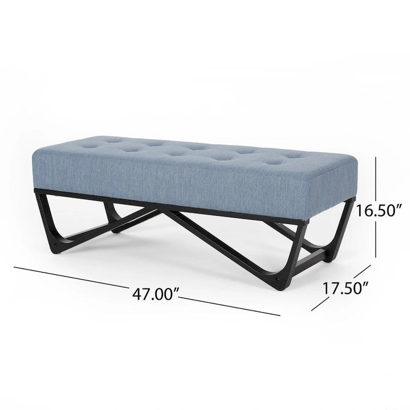 Banc rembourré moderne pour chevet, salon et entrée
