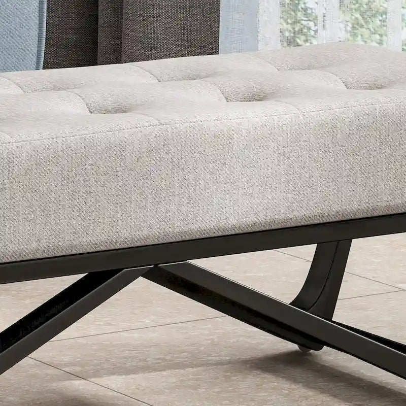 Banc rembourré moderne pour chevet, salon et entrée