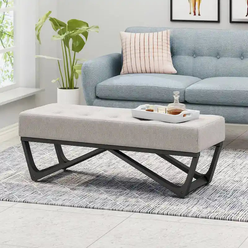 Banc rembourré moderne pour chevet, salon et entrée