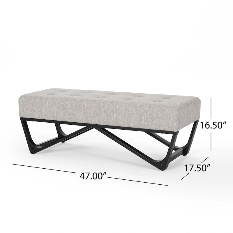 Banc rembourré moderne pour chevet, salon et entrée