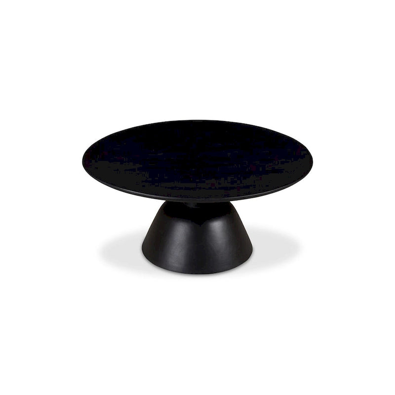 Table basse piédestal moderne en manguier massif - 30W x 30D x 14H