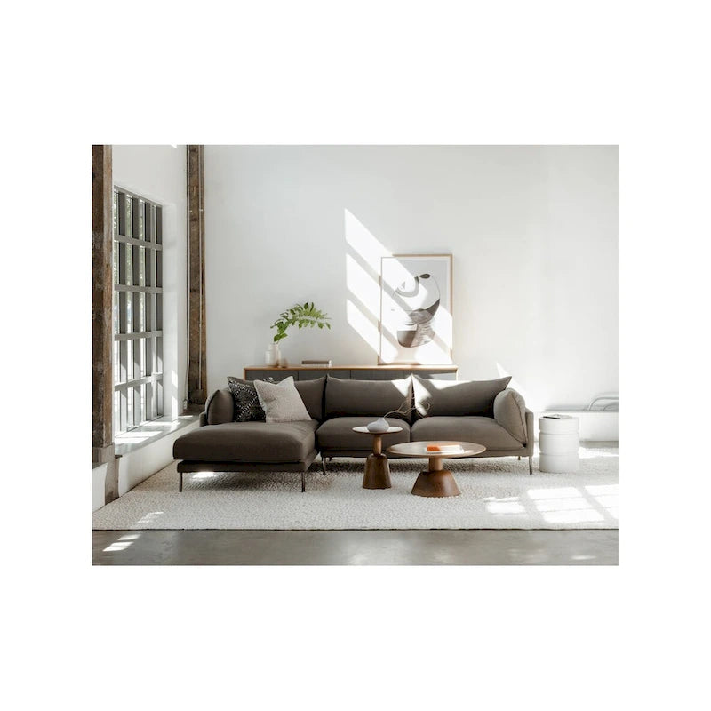Table basse piédestal moderne en manguier massif - 30W x 30D x 14H