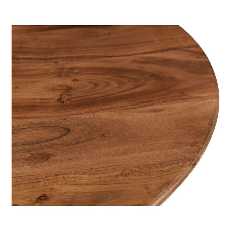 Table basse piédestal moderne en manguier massif - 30W x 30D x 14H