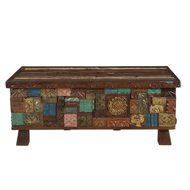 Table basse tronc en bois recyclé Elephant – 47 x 25