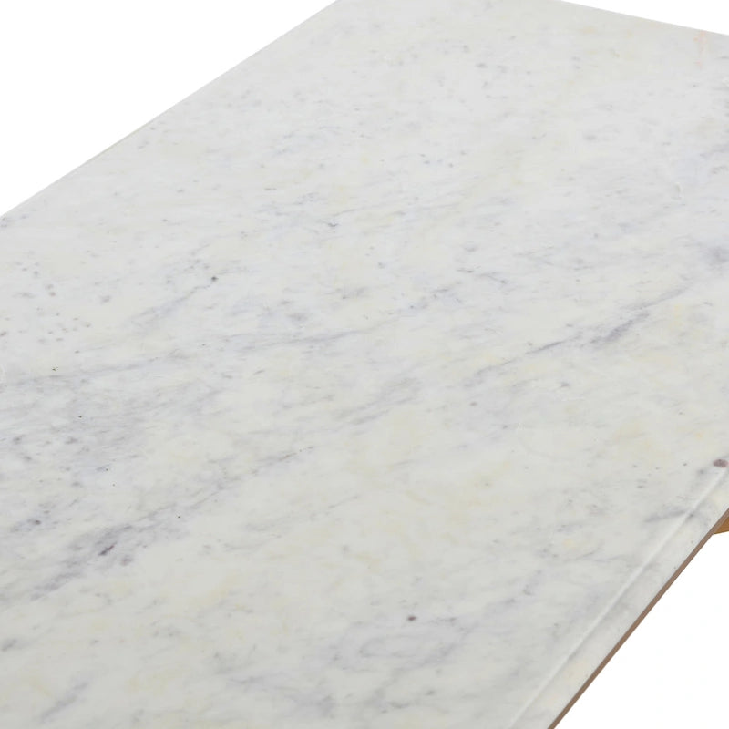 Table basse en marbre véritable et métal