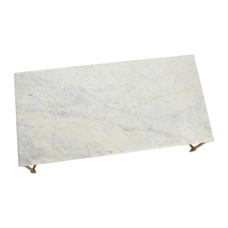 Table basse en marbre véritable et métal